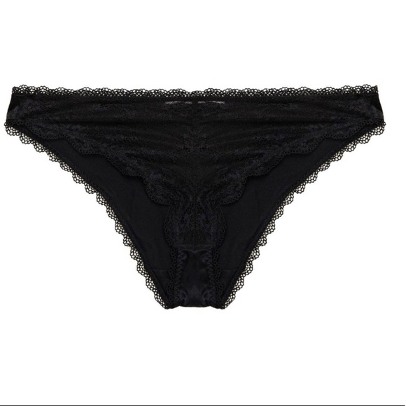 STELLA MCCARTNEY Black Satin & Lace Panties - Women’s Size M (US 6) - NEW